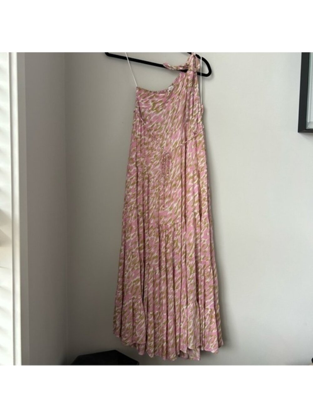 Olivaceous One-Shoulder Maxi Dress
